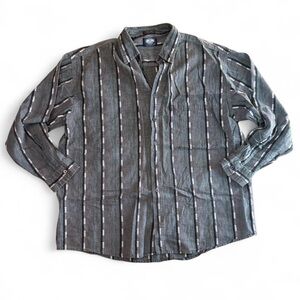 90s Knights Bridge Men’s Gray Patterned Button-Up Shirt